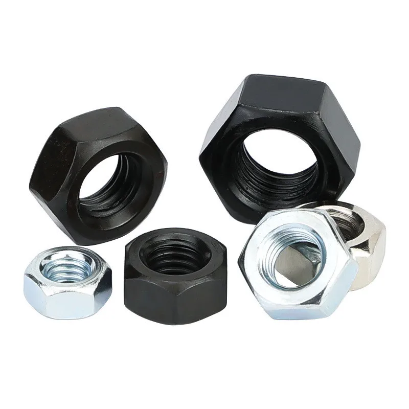OEM ODM UNF UNC thread 1/4 5/8 1 2 3 4 5 fine thread carbon steel black zinc HDG hex nut