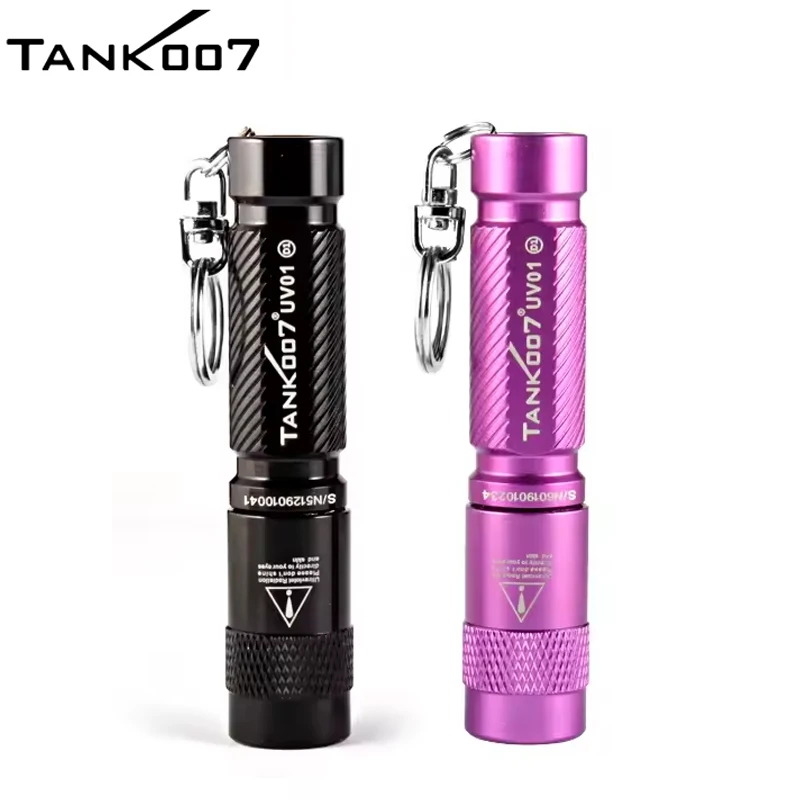 Tank007 Promotion Gift Waterproof uv torch light Keychain Mini UV LED Flashlight 365nm Ultraviolet Keychain flashlight