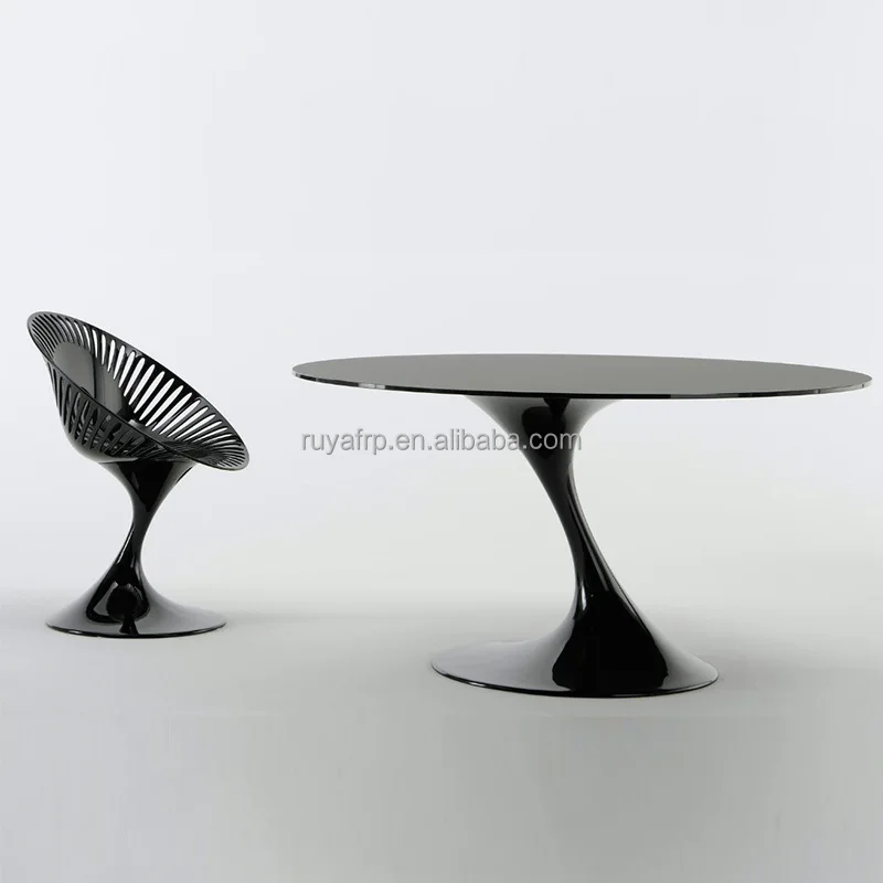Irregular Furniture Design Fiberglass Modern Cafe Table Round Interior Outdoor