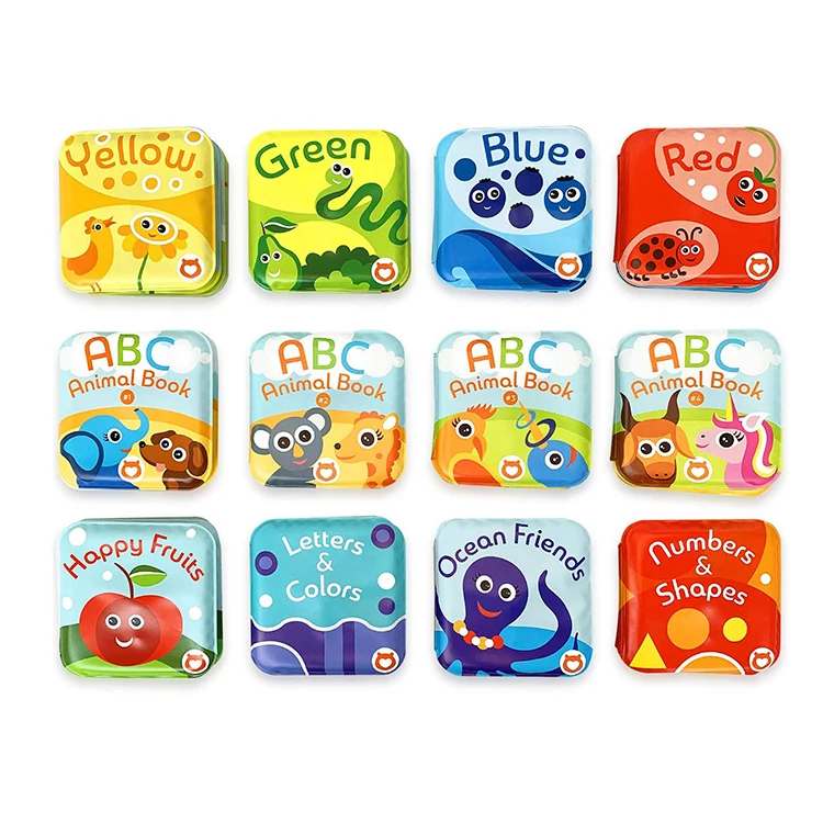 Fashion design Eco-friendly soft eva bath books waterproof plastic soft eva bath books for kids