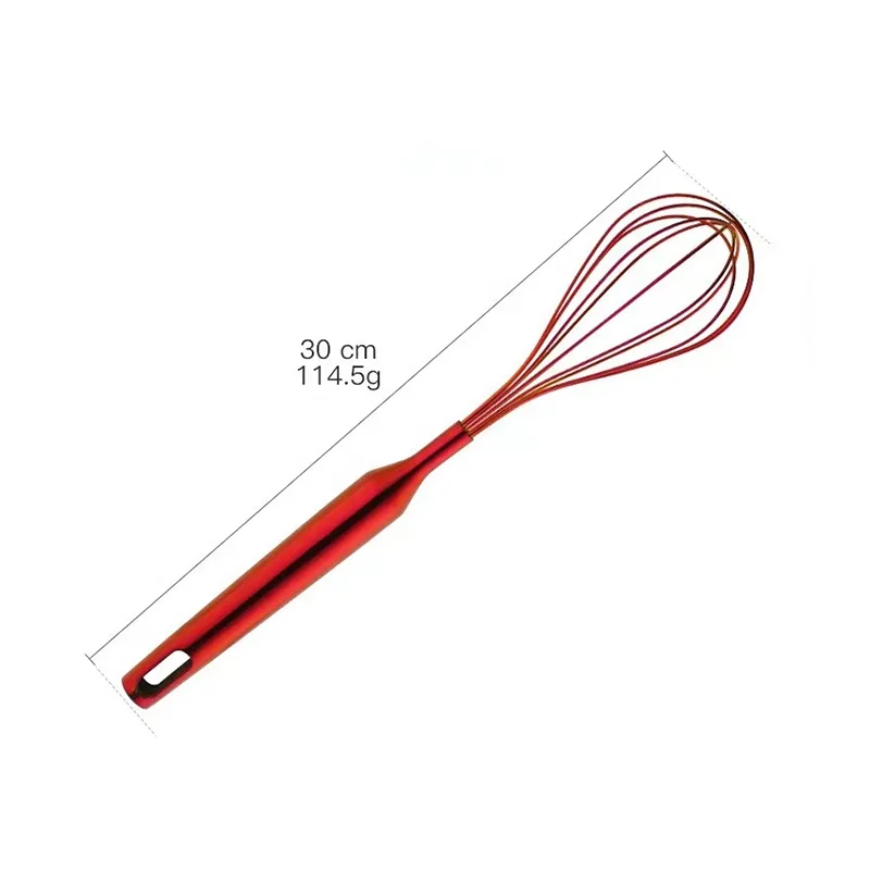 Stainless Steel Manual Egg Beater Egg Whisk Mixer with Colorful Handle