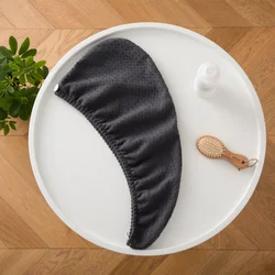 Custom Original Waffle Hair Towel Ultra Absorbent & Fast Drying Microfiber Towel Turban Wrap for Thicker Hair Black