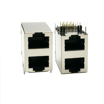 High Quality 2 Port Cat6 Modular Female Jack  Rj45 Connectors