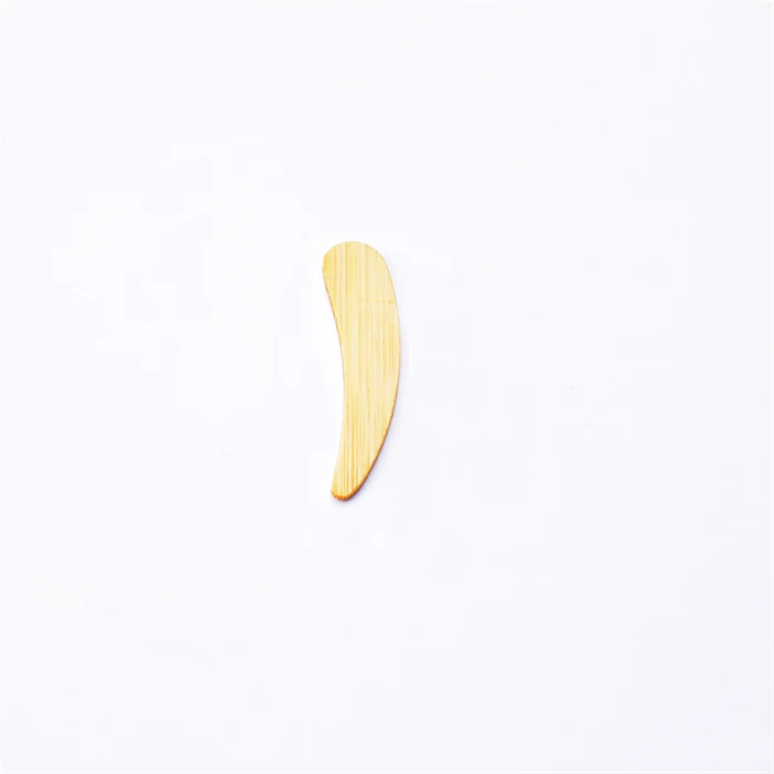 Top quality promotional custom 6 cm bamboo spatula cosmetics facial face cream spatula  wood cosmetic spatula