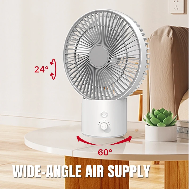 Summer Camping 1800mAh Portable Air Cooling USB Mini Rechargeable Small High Speed Table Fan