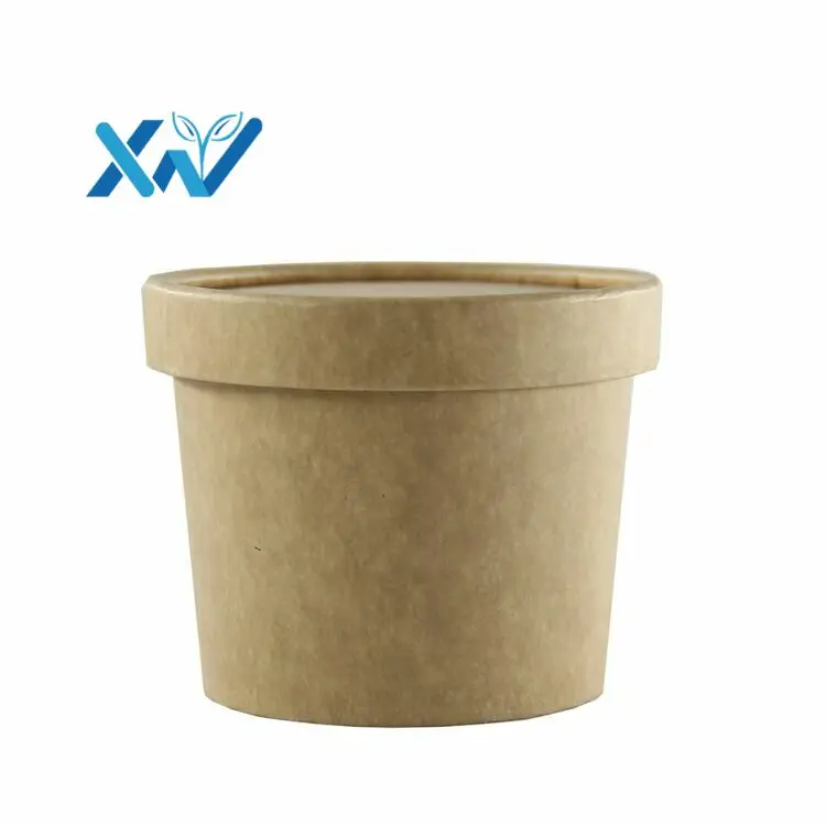 Disposable kraft soup paper bowl from china source factory supplier manufacturer