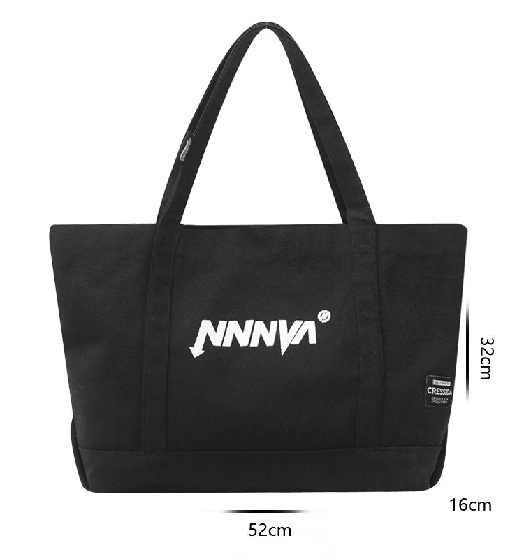 Eco Cotton Tote Bag Multiple Pockets Zipper Wholesale Canvas Supplier Shopping with Custom Printed logo