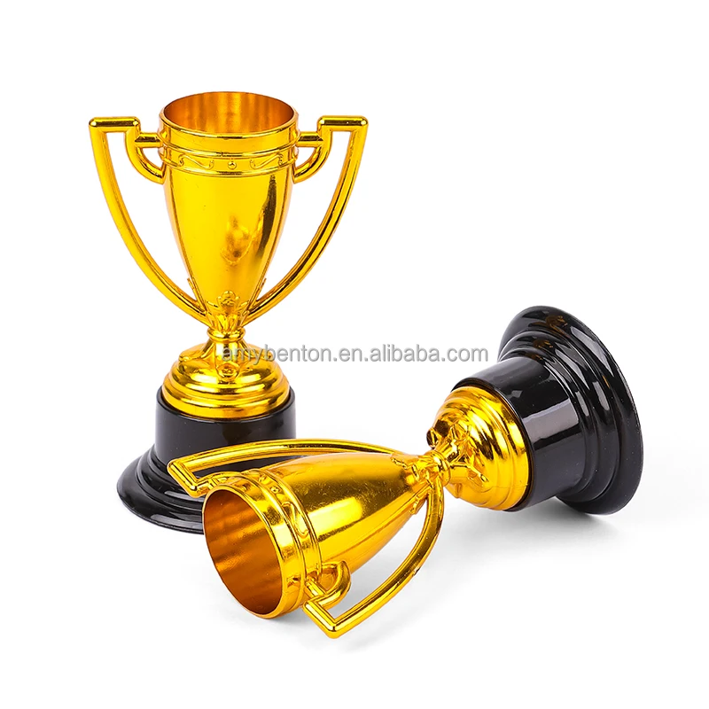 Mini Gold Award Trophies for Kids Plastic Golden Trophies Prize for Sports Party Favors Kids Classroom School Rewards