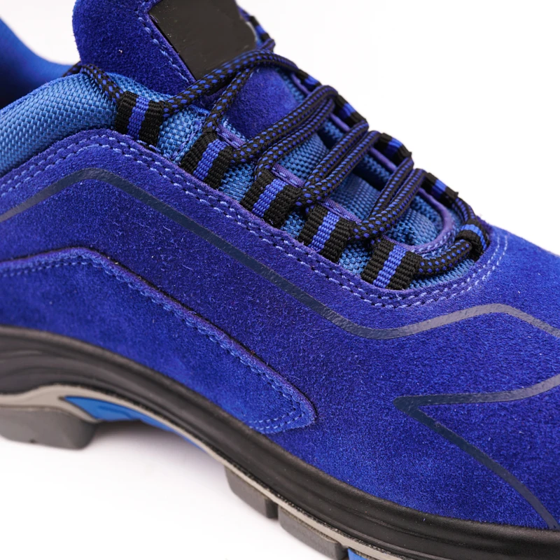 Мужские уличные синие кроссовки со стальным носком, противоударные резиновые кроссовки, лучшая Нескользящая Рабочая обувь