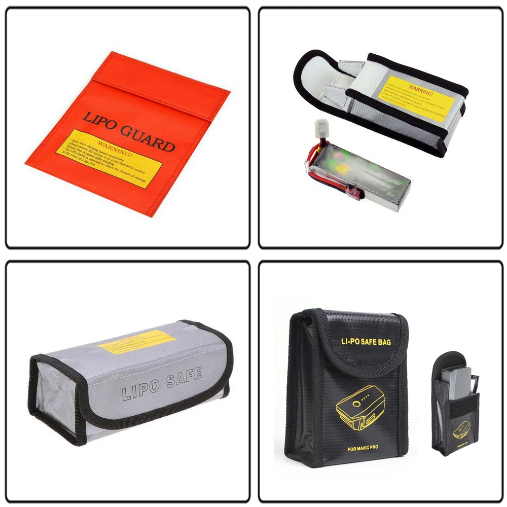 RC Lipo Safe Bag Fireproof Lipo Guard Silver Lithium Charging Bag Battery Sack  Fireproof explosion-proof  battery storage bag