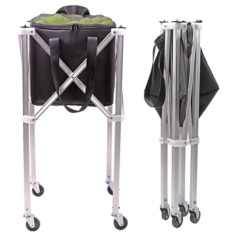 OEM Lightweight Tennis Ball Hopper Basket Sport Foldable Tennis Ball Cart