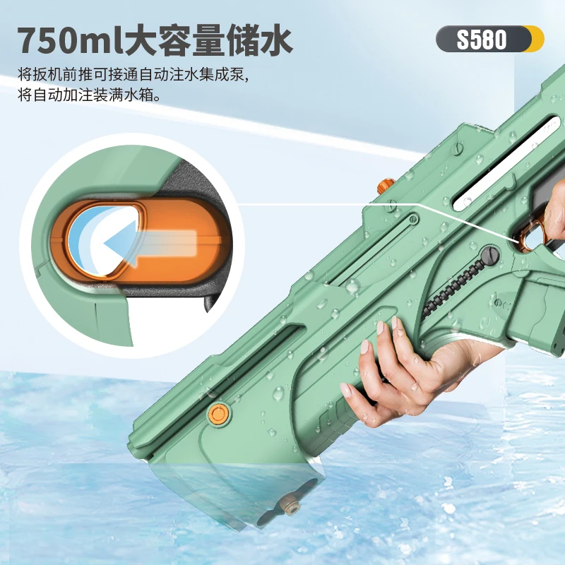 Latest  electronic automatic removable battery big capacity long range water gun super soaker water gun electronic for adults