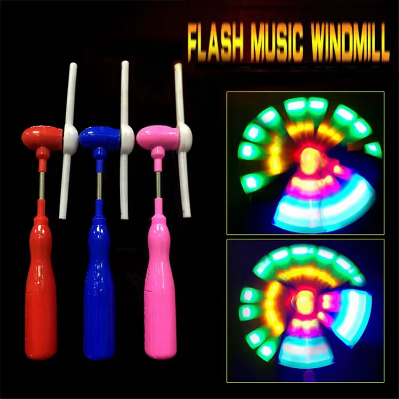 Birthday Party Favors Kids Toys Led Stick Magic Windmill Wand to Glow In The Dark With Light