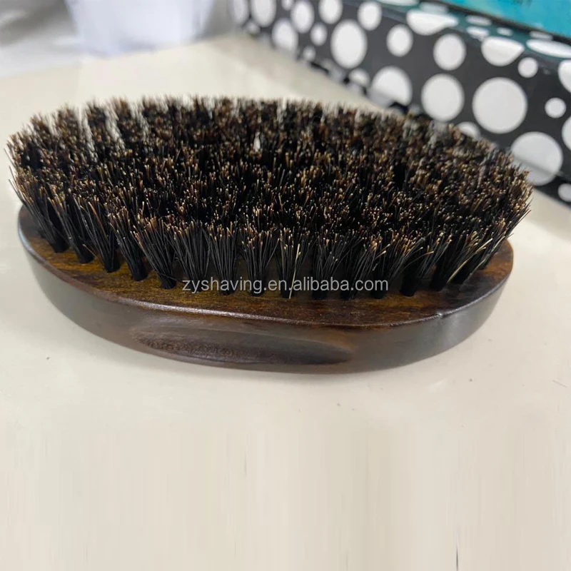 Natural 100% Boar Bristle Black Men Wooden Soft Hair Beard Brush