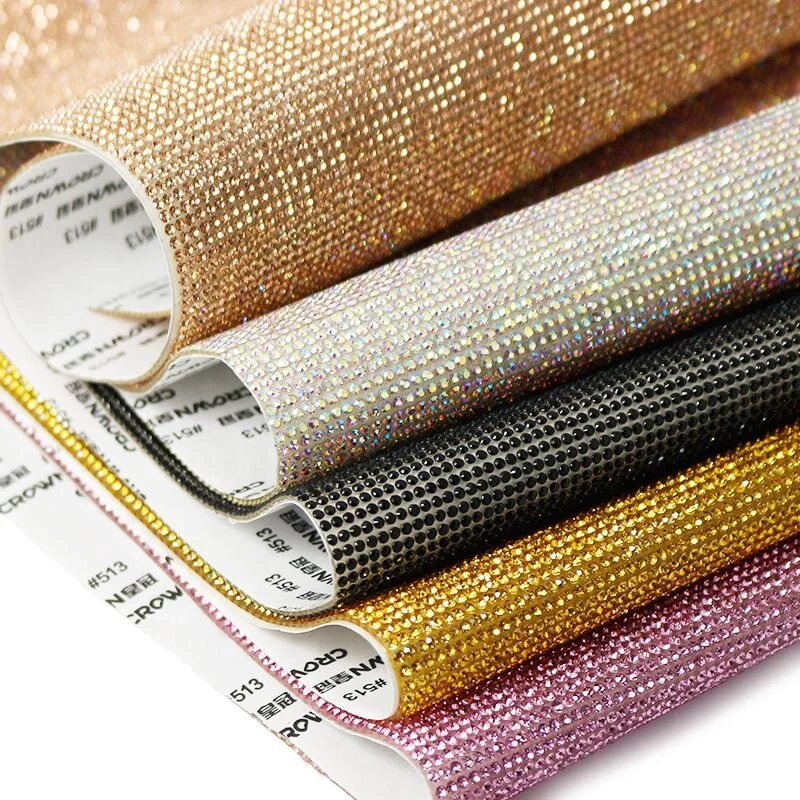  Yantuo 40*24cm Topaz Bling Self Adhesive Glass Rhinestone Sheets Crystal Mesh Fabric Sticker For Diy Crafts Decoration
