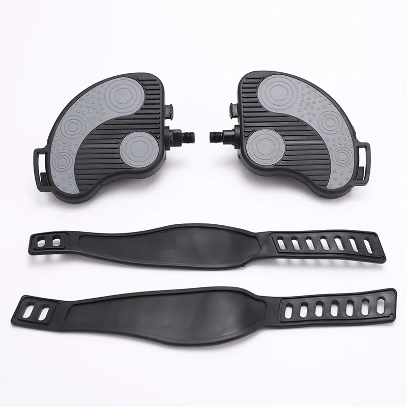 Педали для велотренажера с ремнями спин-байка и стационарного в помещении