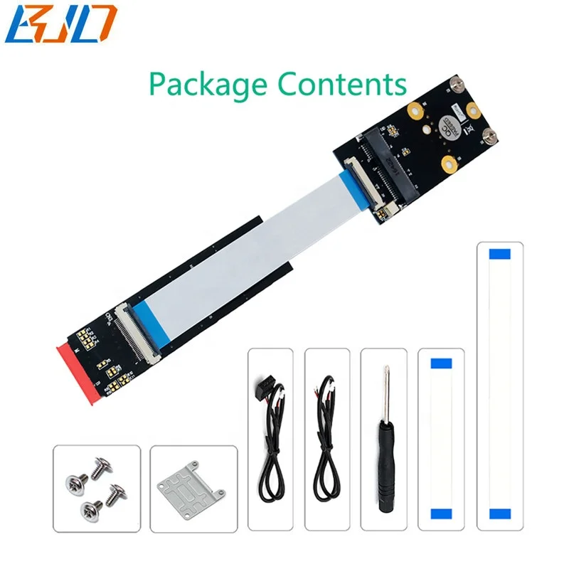 Оптовая продажа от фабрики беспроводной адаптер NGFF M.2 M2 B + M ключ к мини-PCI-E MPCIe карта беспроводного адаптера 30 см кабель FPC для модулей