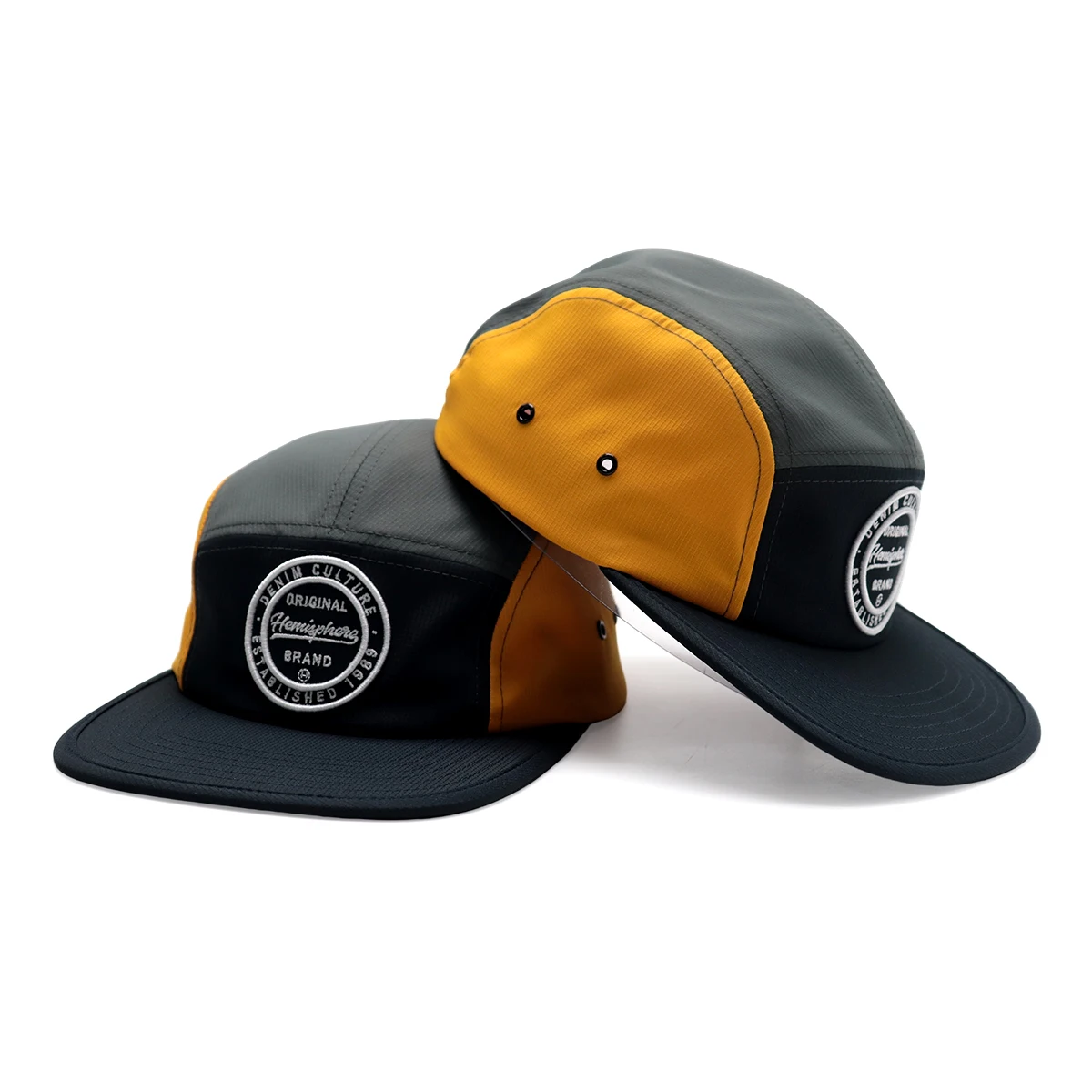 Snapback Cap Embroidered Logo Running Nylon Camp Custom 5 Panel Hat