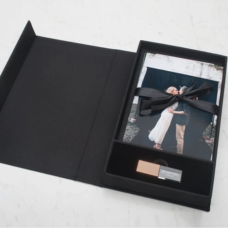 Custom Paper Wedding Gift Usb Flash Drive Box Packaging