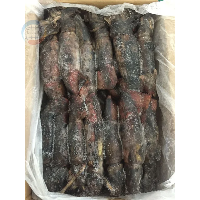 high quality block frozen whole black squid china exported frozen squid