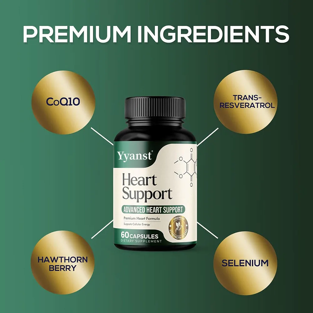 OEM/ODM Support Heart Health Green Tea Leaf Capsules with L-Citruline L-Arginine Boost Immunity Heart Support Capsules