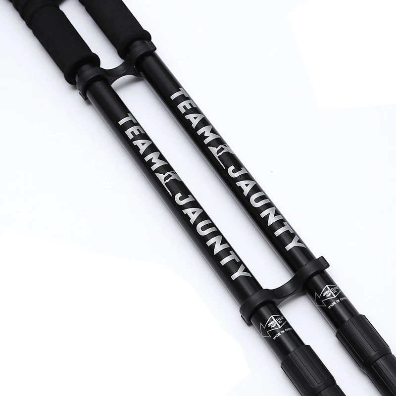 Customized Anti Shock Walking Stick 3 Sections Ski Poles Trekking Poles Tips Tungsten