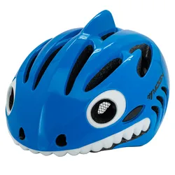 MOON 2022  NEW Blue fish Animal helmet PC+eps Safety protective Cartoon skate  helmet for Child Kids Helmet