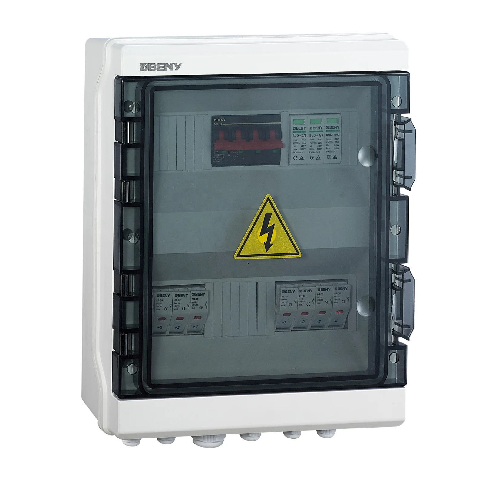 Solar Combiner Box 4 in 1 out integrated