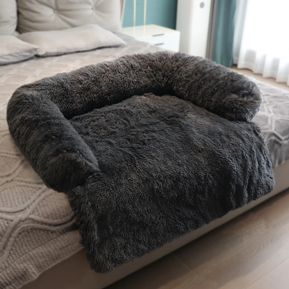 Washable Long Plush Pet Dog Couch Removable Cushion