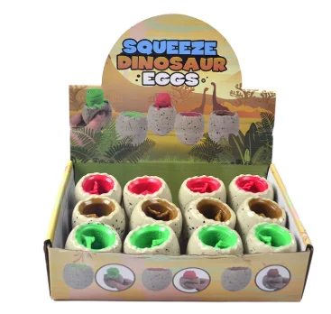 Novel toy dinosaur egg extrusion toy dinosaur cup vent ball soft rubber vent eggs