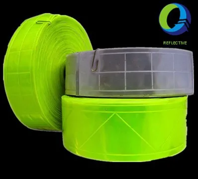 colored reflective pvc crystal sewing tape for clothing