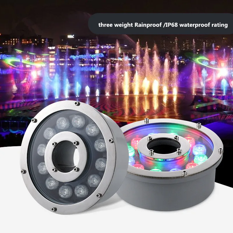 IP68 подводная Светодиодная лампа для фонтанов 6 Вт 9 12 15 18 DMX RGBW RGB светодиодная подсветка