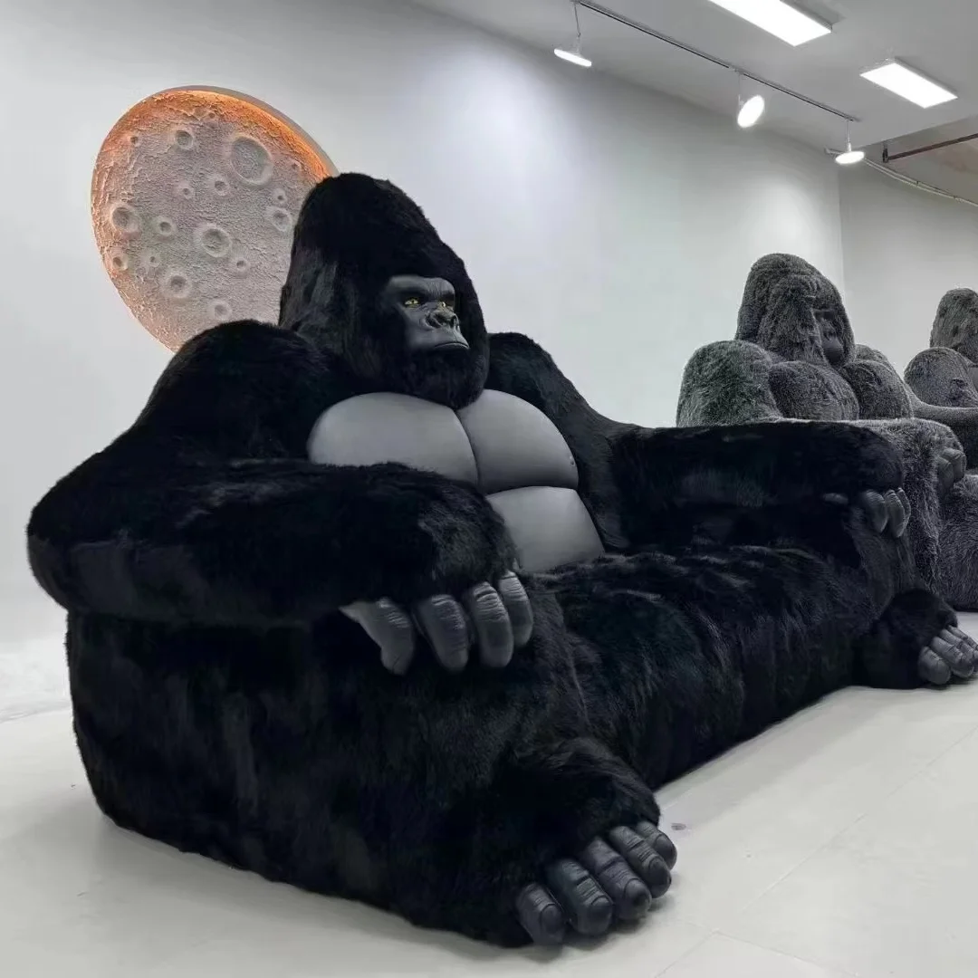 New design large sofa gorilla Internet celebrity gorilla couch High Quality Gorilla Shape Sofa King Kong Couch for Living Room