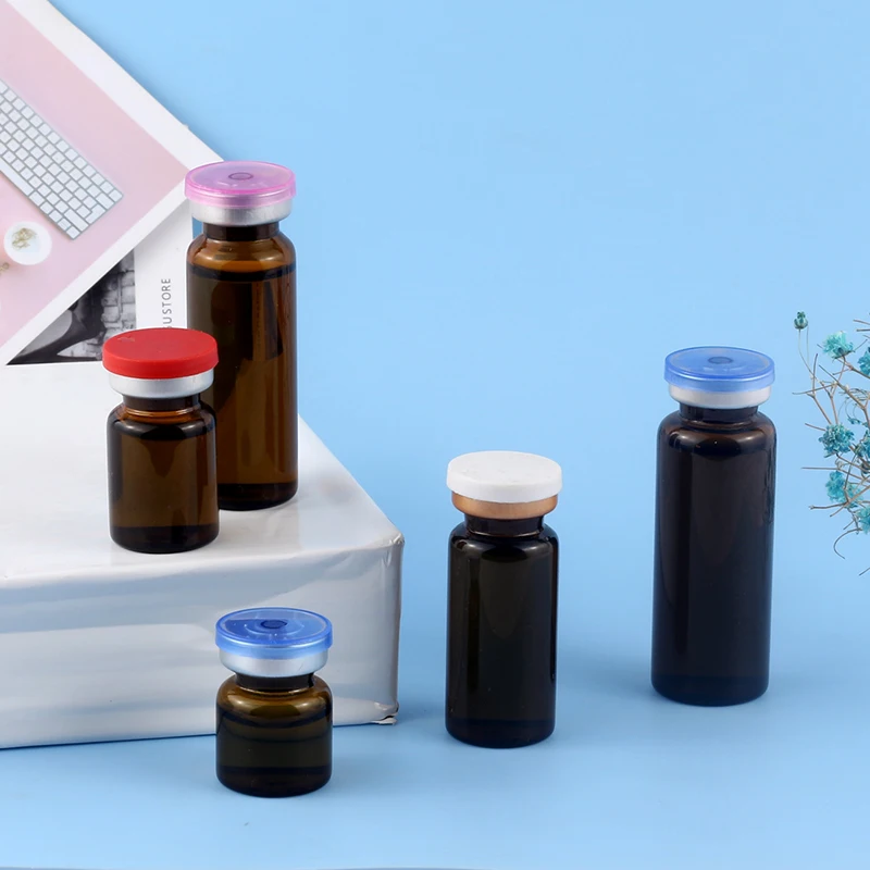 Mini Vials Of Sterile Powder Vial For Sale/ Glass Bottles With Rubber Stopper