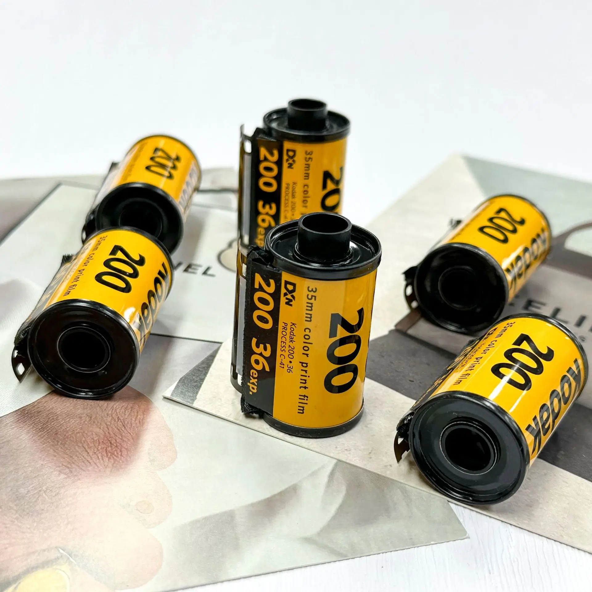 Qiuhan Photography Collection Film Cassette with Blackout Cotton No Picture Film Keychain