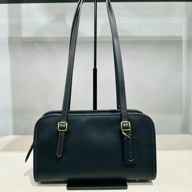 2024 New Designer Bag Fashion Trendy Casual Boston Handbag for Women Simple Classic Female PU Leather Shoulder Bag Leisure Bolsa