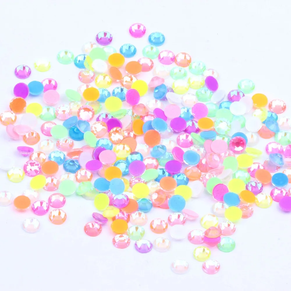 10 colors Glitter Flat Bottom Glass Rhinestone Color AB Flat Back Glass DIY Nail Bags Art Crafts