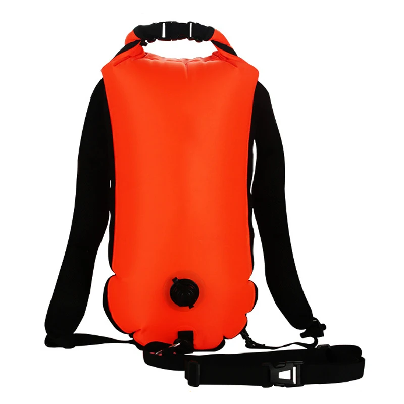 open water swim follow air drybag flotation device tow nylon for swimmers triathletes and snorkelers safer swimmer buoy
