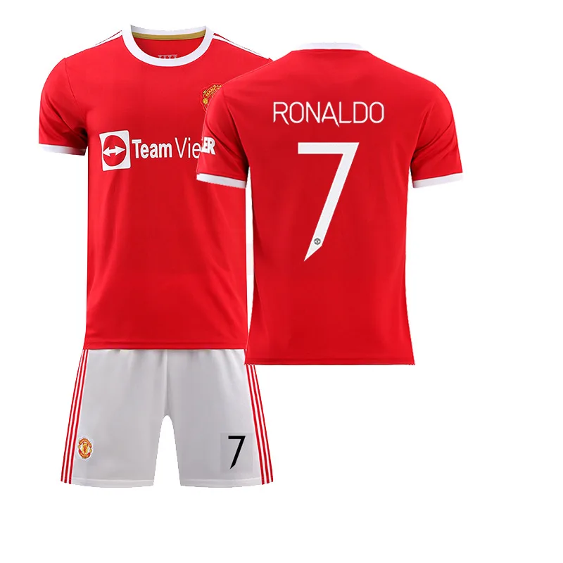 2122 Premier Lea gue Red Devils home stadium No. 7 Ronaldo No. 18 Fernandez adult football jersey