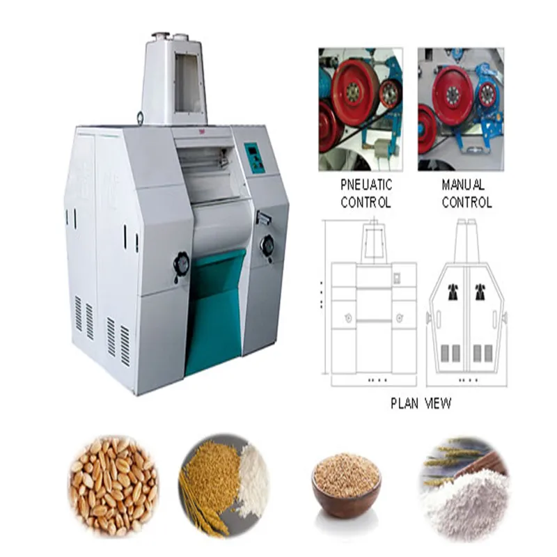 High quality pneumatic control flour mill and FMFQ roller mill used for wheat flour mill, corn, broomcorn, brewage flour factory