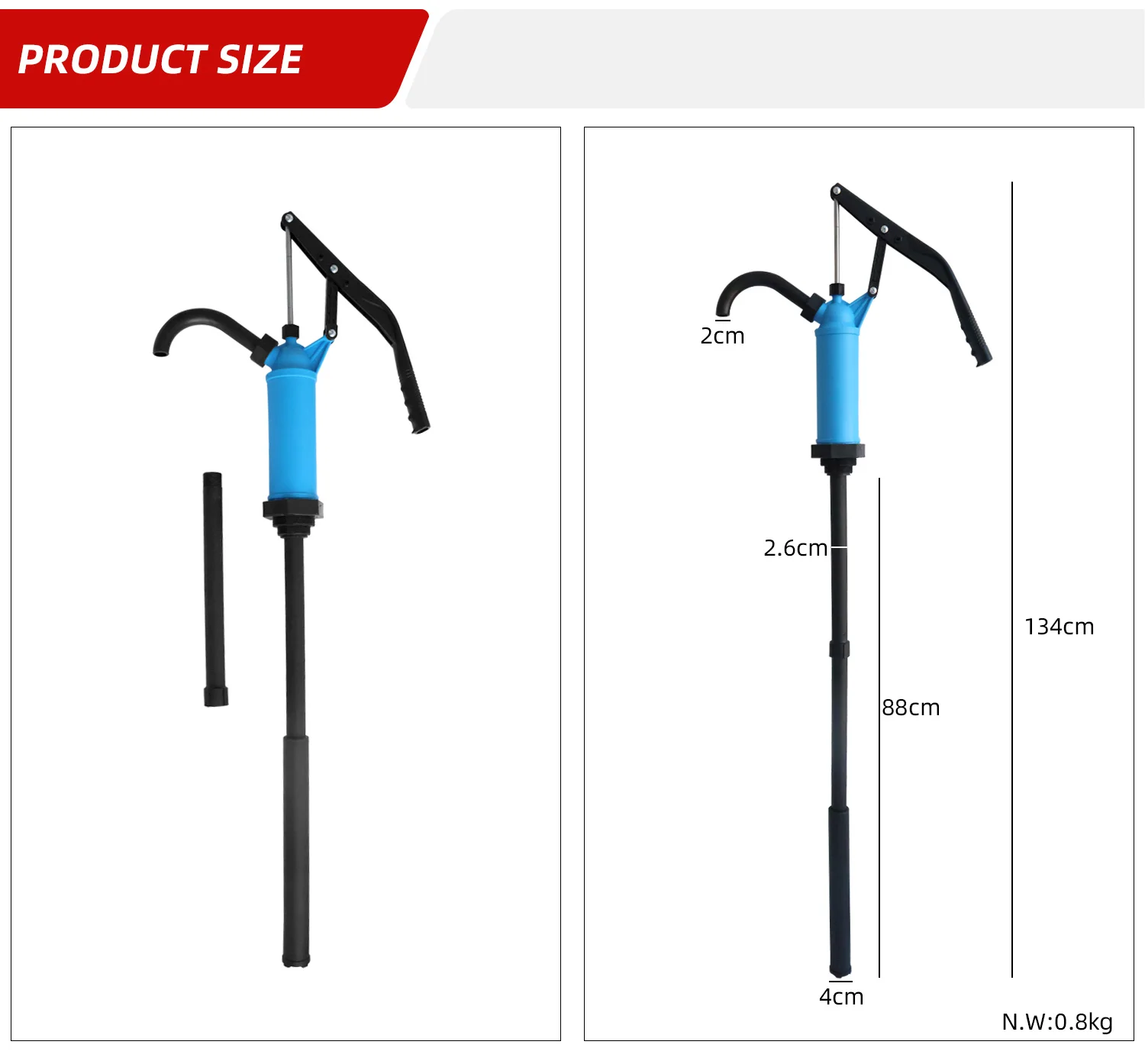 High quality lever bucket pump, portable manual pressure oil pump, refueling and oil suction equipment, manual oil pump