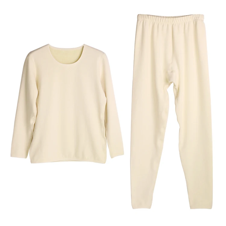 
New winter silk o-neck thermal underwear suits ladies silk thick long Johns long sleeves 