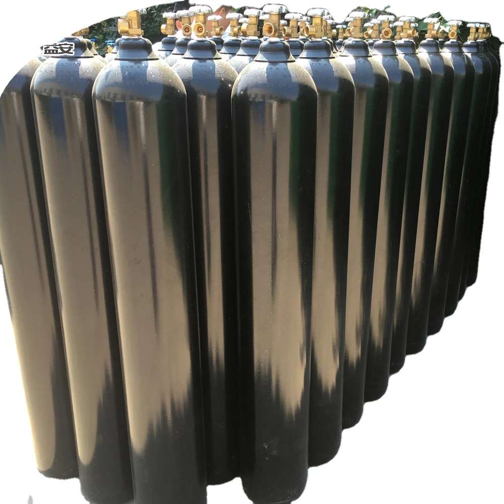 Low Price-  Sizes 50L 200Bar Seamless Steel Nitrogen Bottle Valve Weight 62KG Pure 99.999% Nitrogen Gas Bottle Price