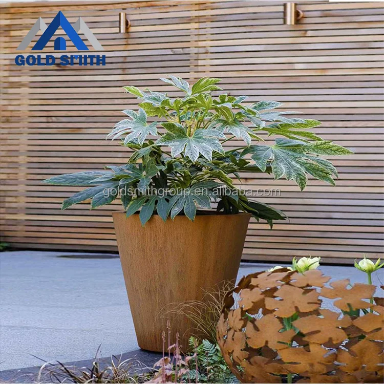 Rust Board Flower Box - Weathering Planter - Weathering Steel Material - Herb Planter - Raised Garden Bed