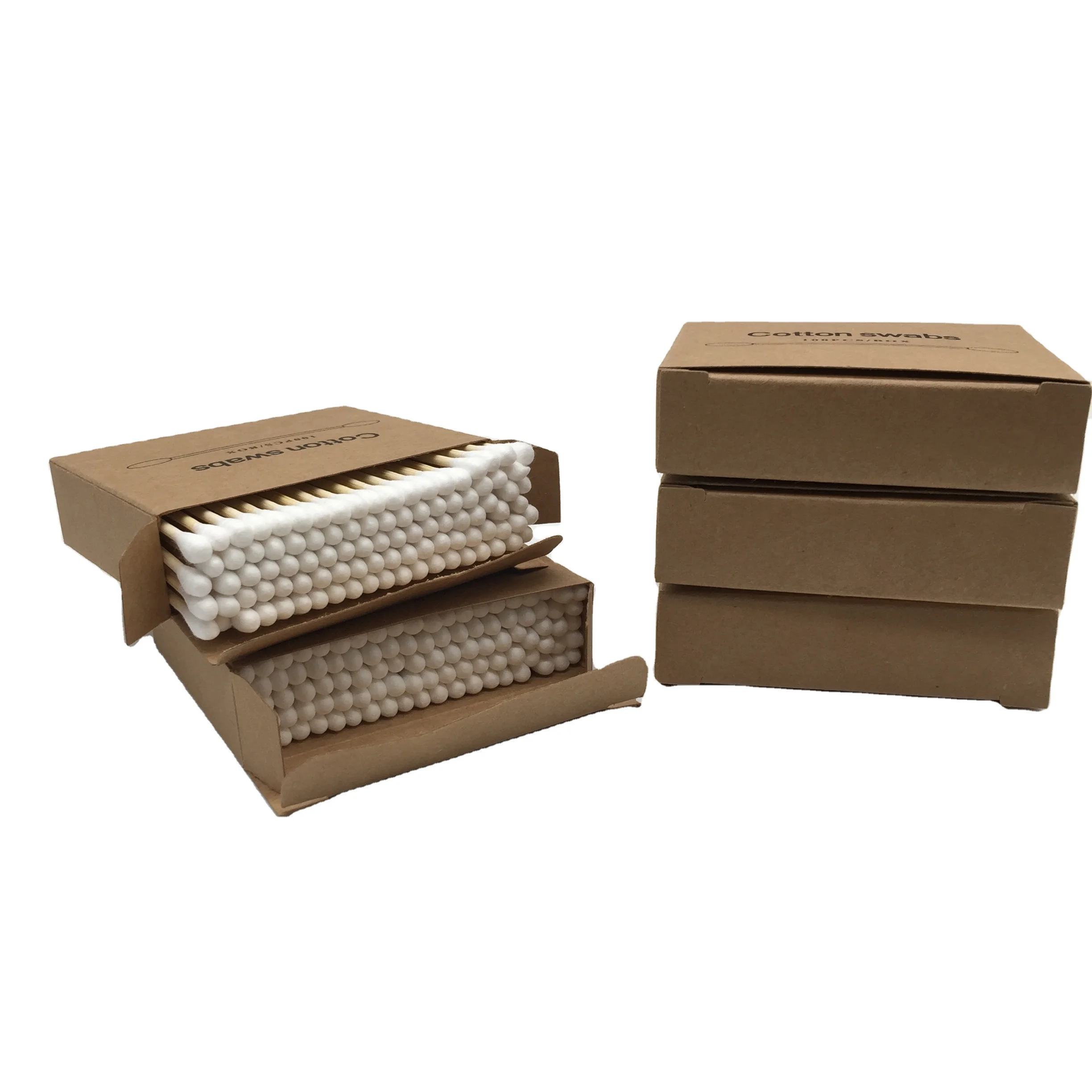 PAPER BOX packing 100% Cotton Cleaning Makeup  skin care cotton buds