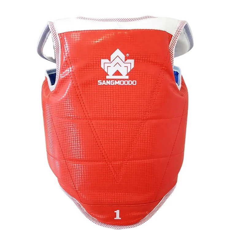 Wholesale red blue martial art training chest protectors equipment taekwondo chest guard