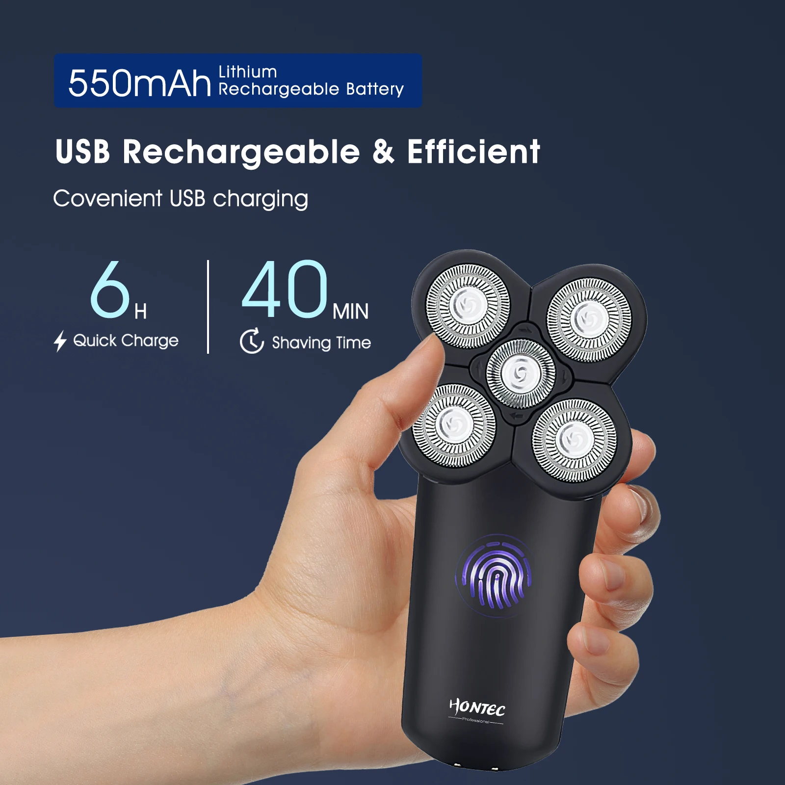 MR-115 5 in 1 multi function  Electric men shaver set bald shaver hair trimmer nose trimmer clean brush