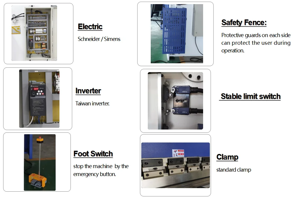 Huaxia NC high  Accuracy and cost performance 80T/2500 NC steel plate hydraulic press brake with E21 controller