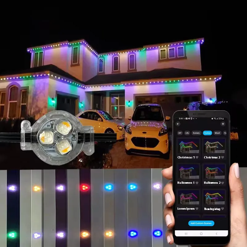 СВЕТОДИОД-контроллер Twinklight программируемый пиксель rgb умные рождественские постоянные Праздничные огни с управлением для наружного освещения