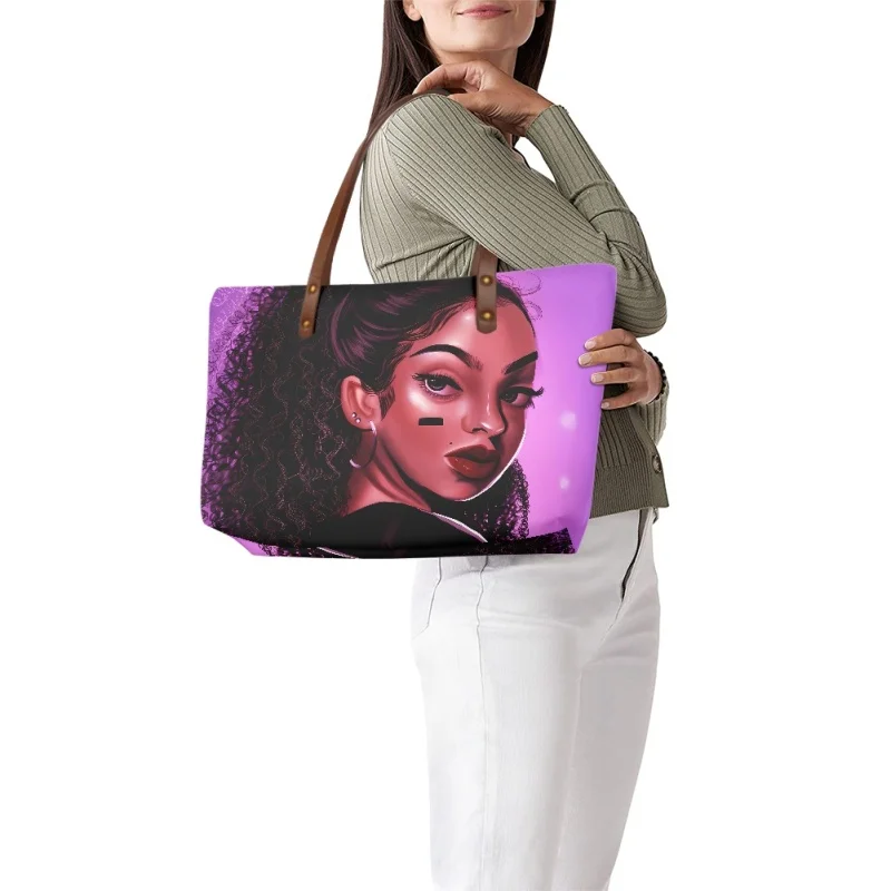 Custom American Africa Ladies Girl Set  Print Unique Designer Luxury Tote bag Handbags Wallet Purse